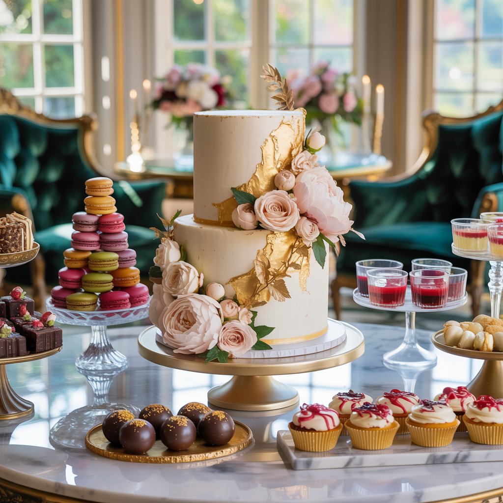Mesa de doces finos para casamentos
